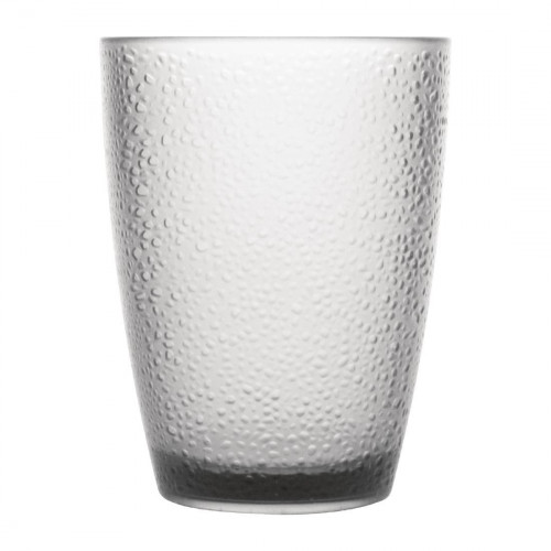 Kristallon Polycarbonate Pebbled Tumbler - 275ml 9.75oz Clear (Box 6)