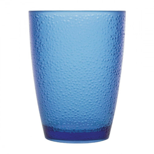Kristallon Polycarbonate Pebbled Tumbler - 275ml 9.75oz Blue (Box 6)