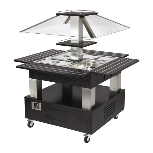 Refrigerated Square Salad Bar in Black Finish (Direct)