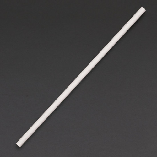 Fiesta Green Paper Straw White - 6mm (Box 250)