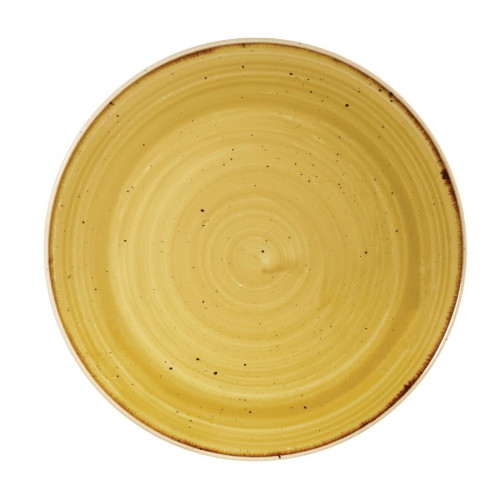 Stonecast Mustard Evolve Coupe Plate - 220mm 8.67" (Box 12) (Direct)