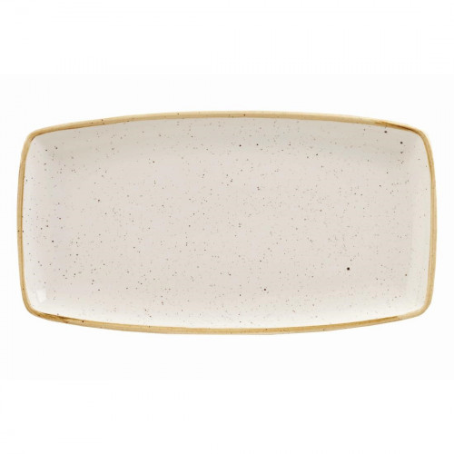 Churchill Stonecast Squared Oblong Plate White - 13.75" (Box 6) (Direct)