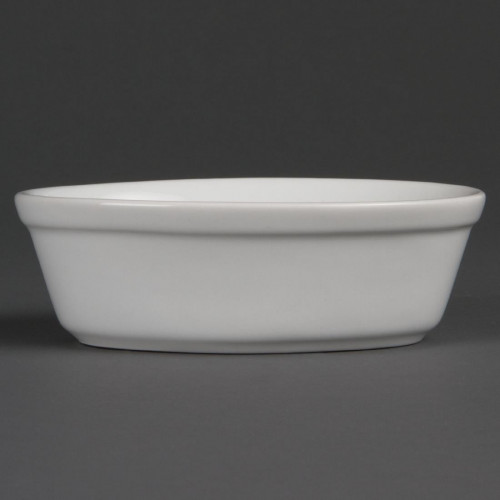 Olympia Whiteware Oval Pie Bowl - 52x161x116mm 2x6.3x4.5" (Box 6)