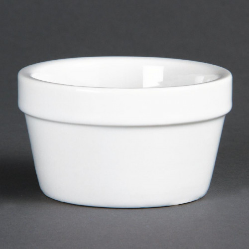 Olympia Porcelain Ramekin White - 77mm h45mm 3" (Box 6)