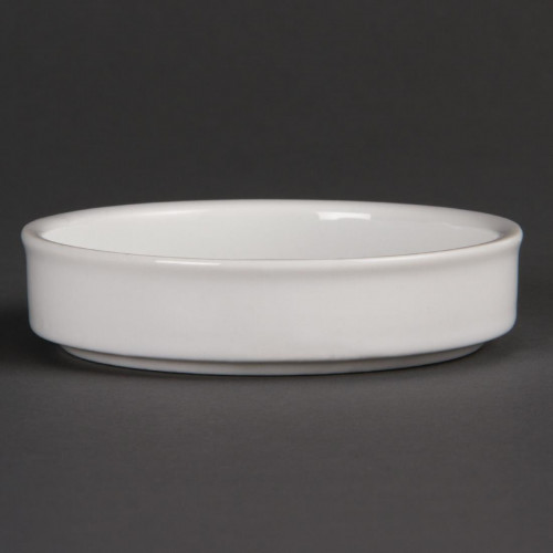 Olympia Porcelain Stacking Dish White - 102mm h20mm 4" (Box 6)