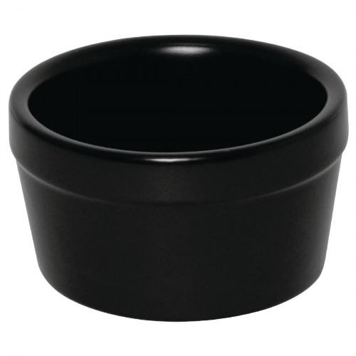 Olympia Porcelain Ramekin Matt Black - 77mm h45mm 3" (Box 6)