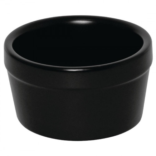 Olympia Porcelain Ramekin Matt Black - 95mm 3.75" (Box 6)