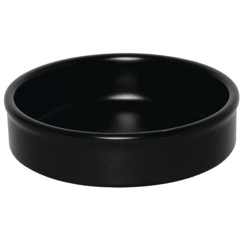 Olympia Porcelain Stacking Dish Matt Black - 102mm h20mm 4" (Box 6)