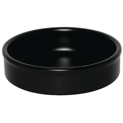 Olympia Porcelain Stacking Dish Matt Black - 134mm h30mm 5.25" (Box 6)