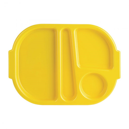 Kristallon Food Compartment Tray Small Yellow (Pack 10)