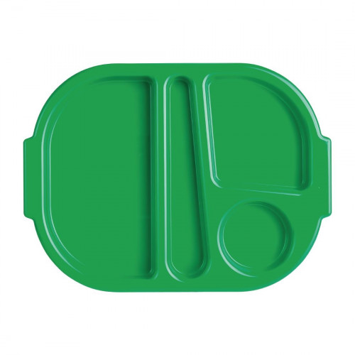 Kristallon Food Compartment Tray Small Green (Pack 10)