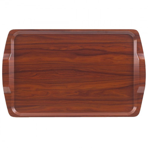 Cambro Room Service Trays Laminated with handles Walnut - 40x64cm