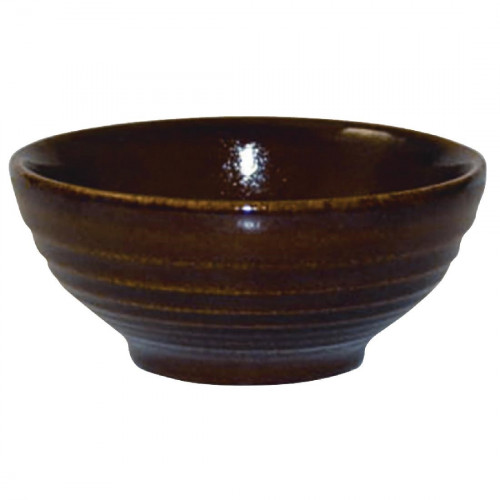 Churchill Bit on the Side Ripple Snack Bowl Brown 6oz 104mm 4.1"(Box 12)(Direct)