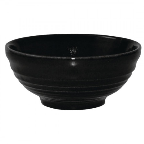 Churchill Bit on the Side Ripple Snack Bowl Black 10oz 120mm4.7"(Box 12) Direct)