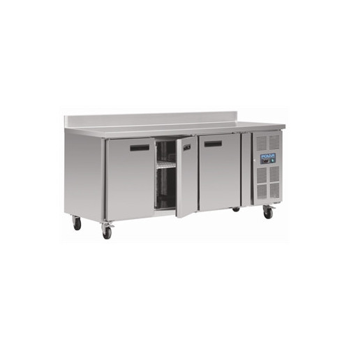 Polar Counter GN FREEZER - 3 Doors 700mm with upstand