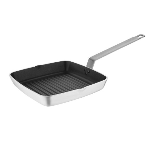 Vogue Square Ribbed Skillet Pan Non-stick - 240mm