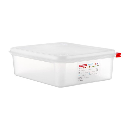Araven Food Container - 1/2 GN 6.5Ltr with Lid 100mm (H) (Pack 4)