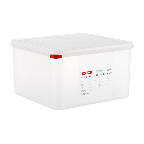Araven Food Container - 2/3 GN 19Ltr with Lid 200mm (H) (Pack 4)