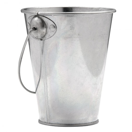 BUCKET /Contempary look tableware - steel bucket ideal for scampi - 4" diam x 3.5" tall