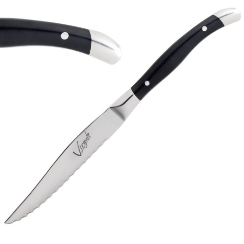 Amefa Virgule Steak Knife Black - 230mm 9' (Box 12)