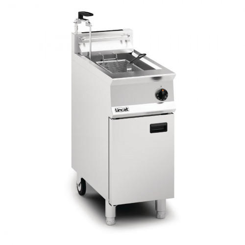 Lincat Opus 800 Natural Gas Fryer Single Tank 400mm Single Pumped Filt (Direct)