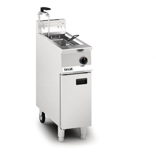 Lincat Opus 800 Natural Gas Fryer Single Tank 300mm Single Pumped Filt (Direct)