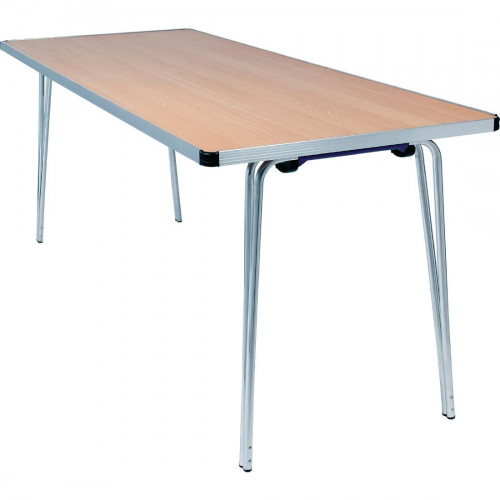 Gopak Contour Folding Table (Beech Effect) - 1830x685x698mm (Direct)