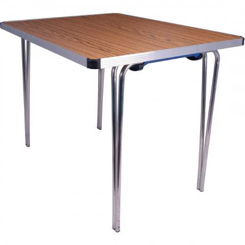 Gopak Contour Folding Table (Teak Effect) - 915x685x698mm (Direct)