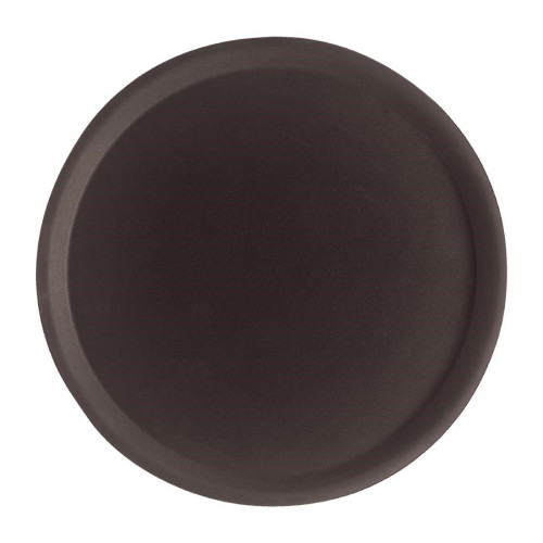 Cambro Fibreglass Round Non-Skid Tray Black 16in Per Each