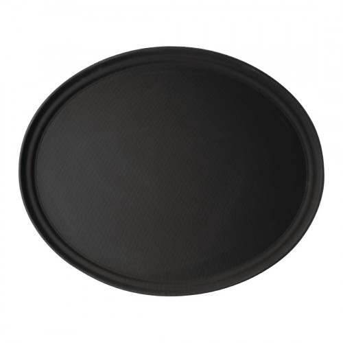 Cambro Tray Camtread Black Oval - 22x27"