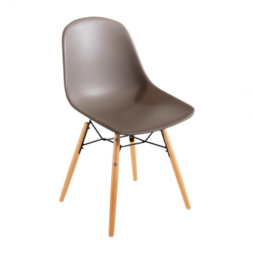 Bolero PP Moulded SideChair (Coffee) with Spindle Legs (Pack 2)