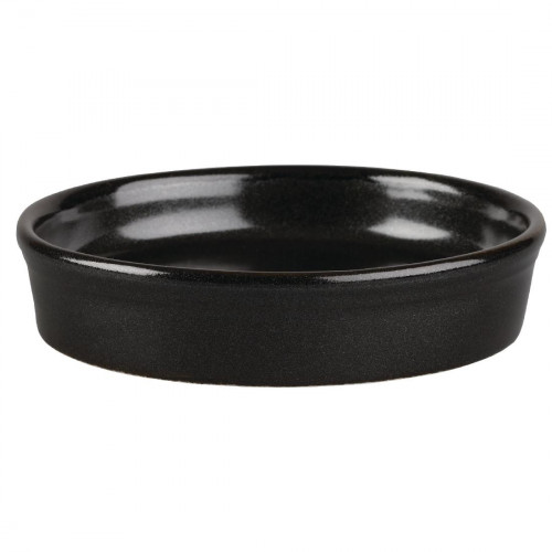 Churchill Mediterranean Black Mezze Dish - 4.5" 4oz (Box 12) (Direct)