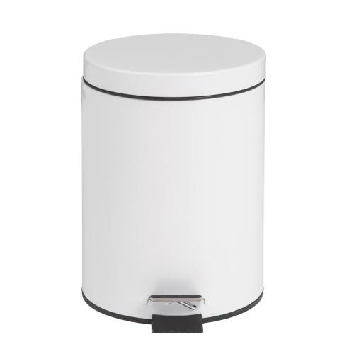 White Pedal Bin - 5Ltr