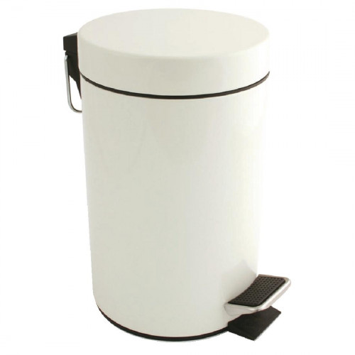 White Pedal Bin - 3Ltr