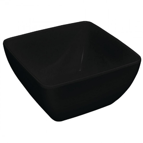 Kristallon Curved Melamine Bowl Black - 280mm