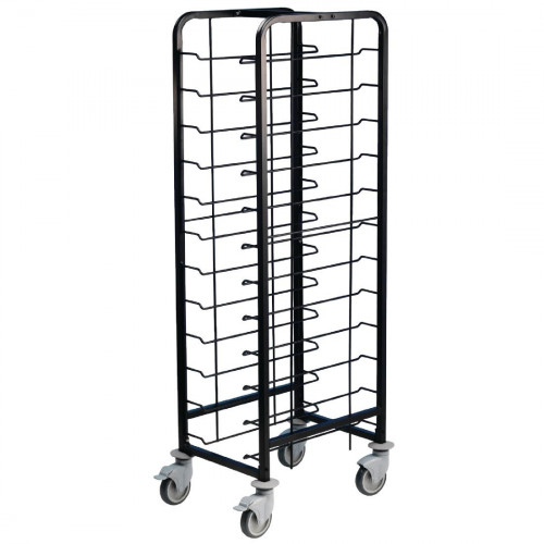 EAIS Powder Coated Enamel Clearing Trolley 12 Tray Capacity (Direct)