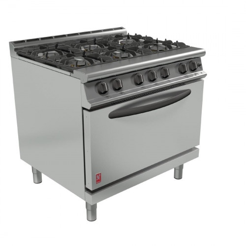 Falcon Dominator Plus Six Burner Range with Drop Down Door c/w feet- LPG(Direct)