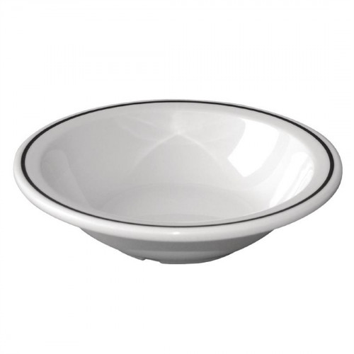 Kristallon Black Band Melamine Bowl - 150mm 6" (Box 12)