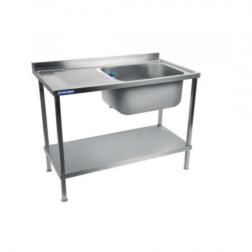 Holmes Sink Single R/H Bowl Single L/H Drainer Welded - 1200x900x600mm (Direct)