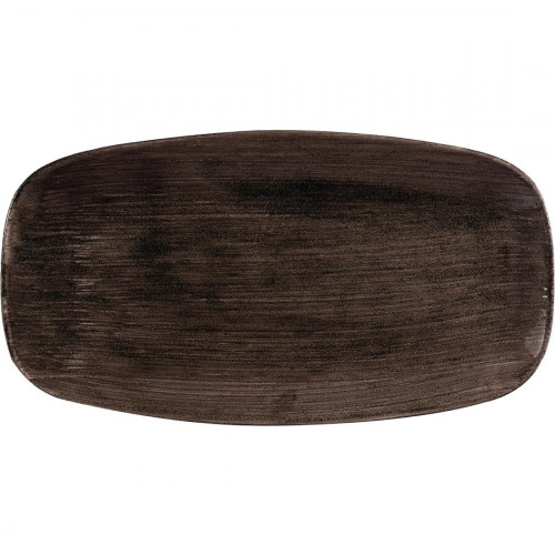 Churchill Stonecast Patina Iron Black Oblong Plate - 13 3/4" (Box 6) (Direct)