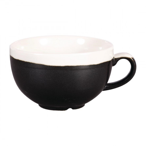 Churchill Monochrome Onyx Black Cappuccino Cup - 12oz (Box 12) (Direct)