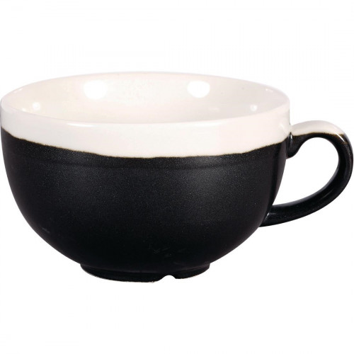 Churchill Monochrome Onyx Black Cappuccino Cup - 8oz (Box 12) (Direct)