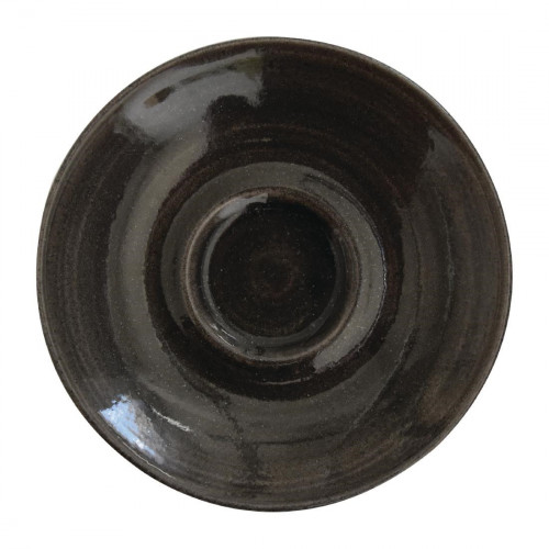Churchill Monochrome Iron Black Espresso Saucer - 4 1/2" (Box 12) (Direct)