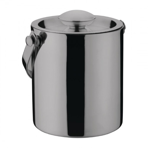 Olympia Gunmetal Barware Ice Bucket Double Wall with Lid - 1Ltr