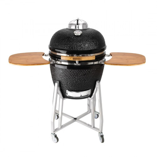 Buffalo Ceramic BBQ wth Shelves & Cart - 22"