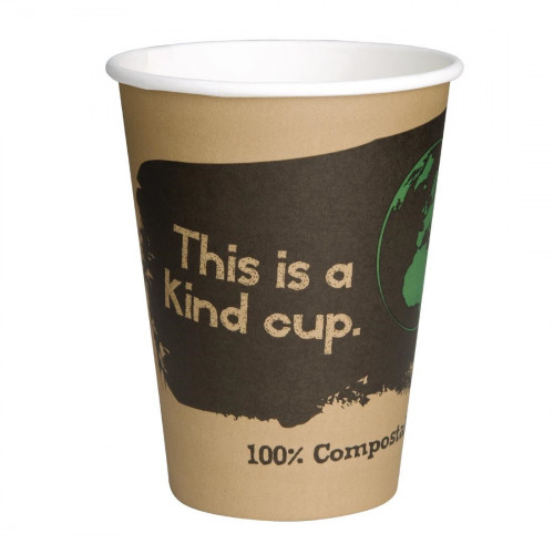 Fiesta Green PLA Hot Cups Single Wall - 8oz (Sleeve 50)