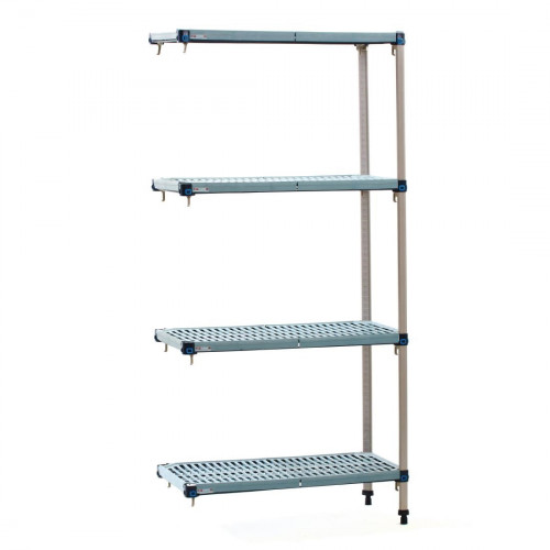 Metro MaxQ Shelving L-Shape Add-On Kit 4 Shelves - 1590x1220x610mm