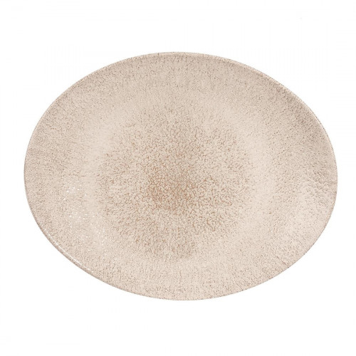 Churchill Raku Agate Grey Orbit Oval Coupe Plate 12.5" x 10" (Box 12) (Direct)