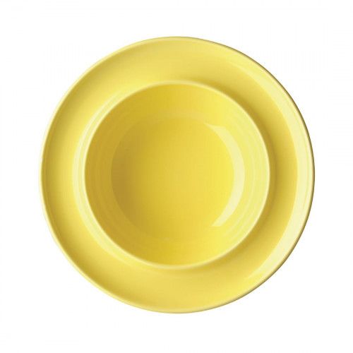 Olympia Heritage Yellow Raised Rim Bowl - 8" (Box 4)
