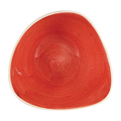 Churchill Stonecast Triangle Bowl Berry Red (Box 12) 153mm (Direct)